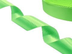 Сатиновая лента двухсторонняя c тканым краем светло-зеленая - купить